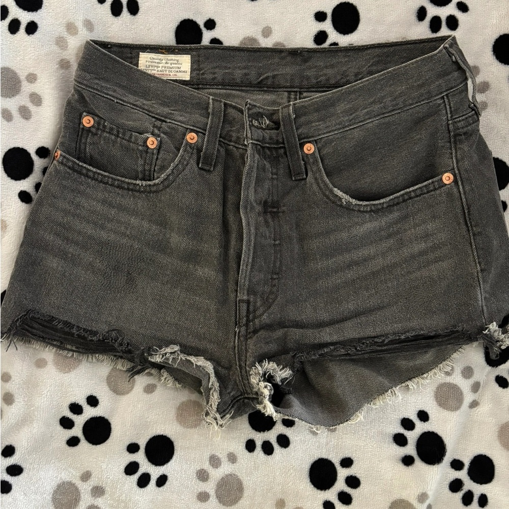 Women's Gray Denim Shorts